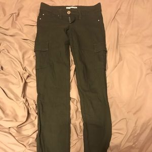 Army green jeggings
